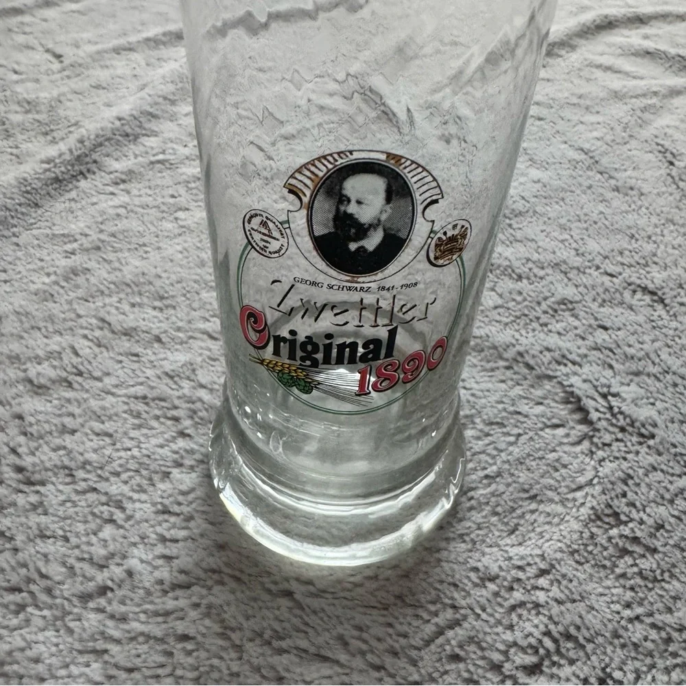 Zwittler Original 1890 Collector Glass Beer Stein‎ Glass